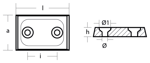 Tecnoseal Ánodo Boston Wh. 70X50X14 Cf.33 F.7