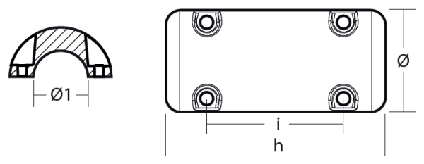 Tecnoseal Ánodo Collar Hélice Retractil Serie Sr80/100/130/170/210/240