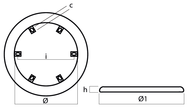 Tecnoseal Ánodo Collar Kamewa Ø340