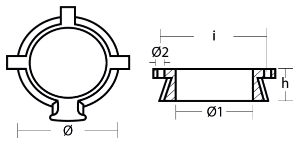 Tecnoseal Ánodo Collar Mercruiser Alpha One