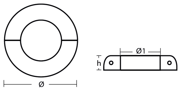 Tecnoseal Ánodo Collar Plano Eje D.55