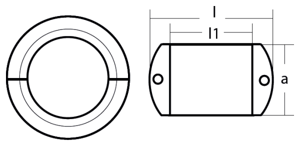 Tecnoseal Ánodo Collar Serie-A Kamewa Kg 0,740