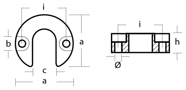 Tecnoseal Ánodo Collar Trim Mercruiser Alpha