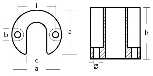 Tecnoseal Ánodo Collar Trim Mercruiser-Bravo