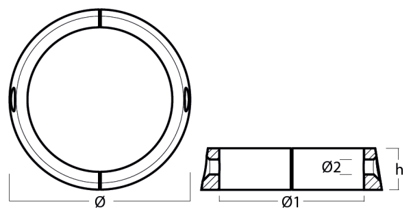 Tecnoseal Ánodo Collar Vf 70 Varifold 2 Blade Saildrive