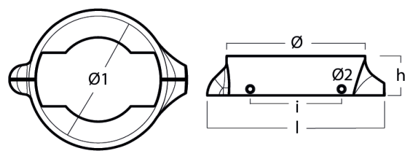 Tecnoseal Ánodo Collar Volvo Penta Dos Piezas - S. Drive 120