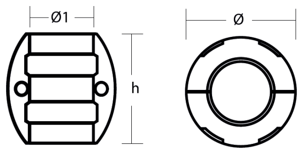 Tecnoseal Ánodo Collarín Eje D.38