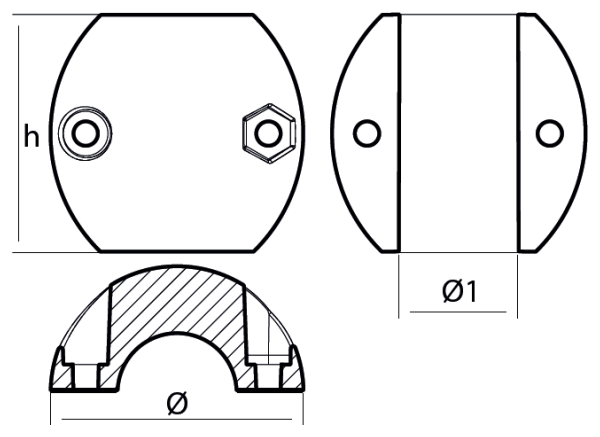 Tecnoseal Ánodo Collarín Eje D.38 Usa
