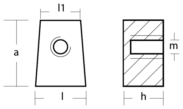 Tecnoseal Ánodo Cubo Selva Agujero M8