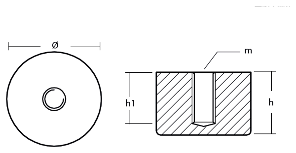 Tecnoseal Ánodo Dado Alamarin-Jet 33X22