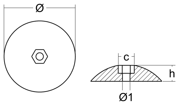 Tecnoseal Ánodo Disco doble R3