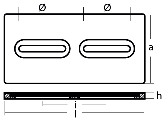 Tecnoseal Ánodo Divers 305X152X13