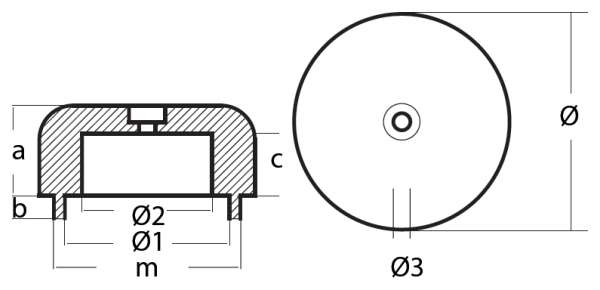 Tecnoseal Ánodo Eje Akir D.190 H 80