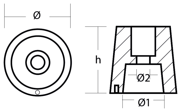 Tecnoseal Ánodo Eje Reggiani D.60 H 85
