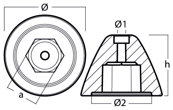 Tecnoseal Ánodo Hélice De Proa Quick Btq386