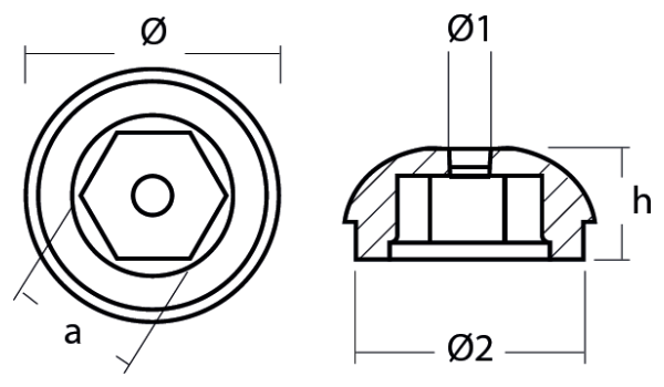 Tecnoseal Ánodo Hélice De Proa Tipo Sleipner 71190-51180