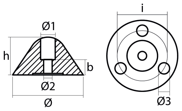 Tecnoseal Ánodo Hélice Flex-O-Fold D.69,5 H.37