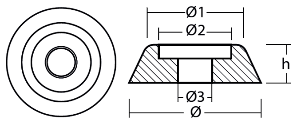 Tecnoseal Ánodo Hélice Lewmar Serie 185Tt - 589350
