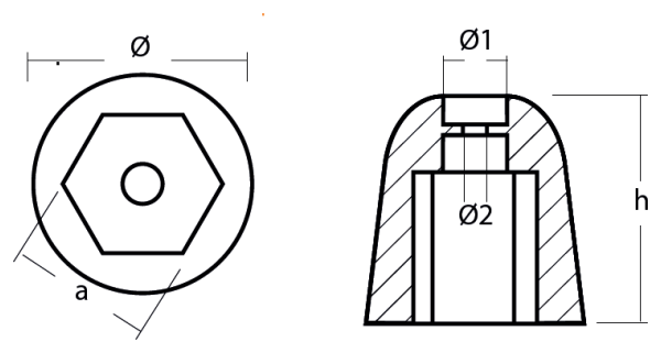 Tecnoseal Ánodo Hélice Vetus Kg 0,385