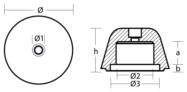 Tecnoseal Ánodo Hélice Vetus Kg 0,660
