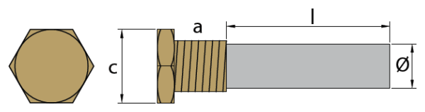 Tecnoseal Ánodo Isoterm 1/4