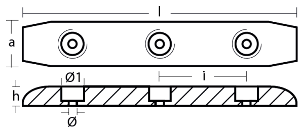 Tecnoseal Ánodo Mmi 500X80X40 C.f. 160