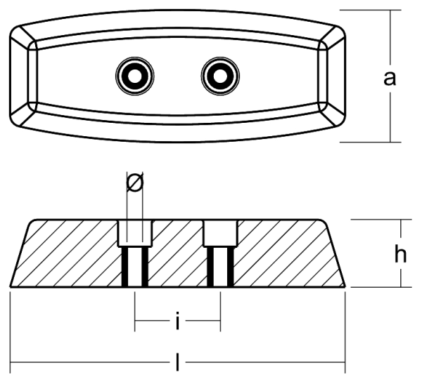 Tecnoseal Ánodo Placa 150X60X30