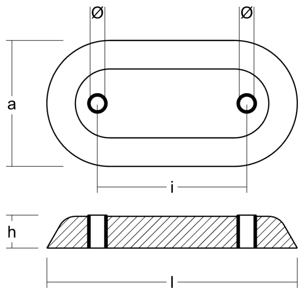 Tecnoseal Ánodo Placa 213X104X27