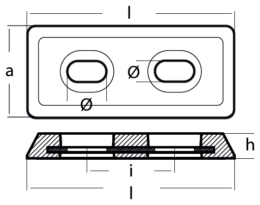 Tecnoseal Ánodo Placa 6