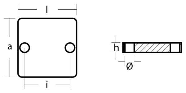 Tecnoseal Ánodo Placa 64 X 64 X 10