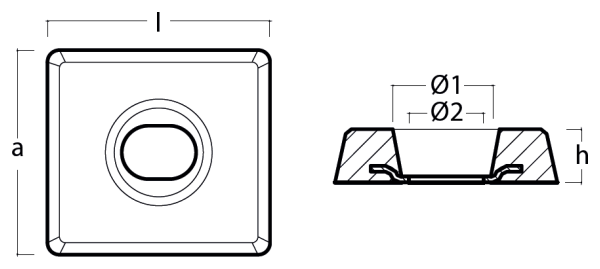 Tecnoseal Ánodo Placa 75X69X18