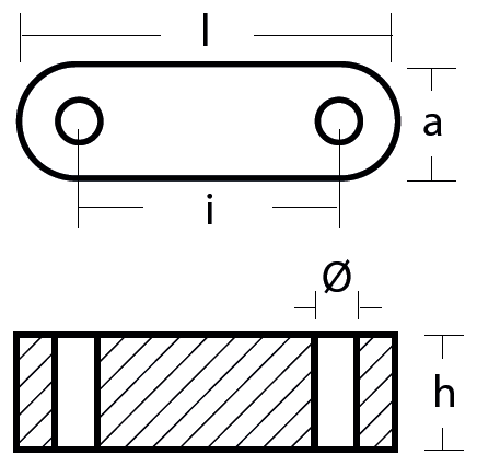 Tecnoseal Ánodo Placa Corta Hamilton C.f. 57