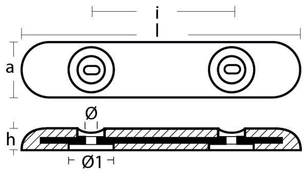Tecnoseal Ánodo Placa Fairline