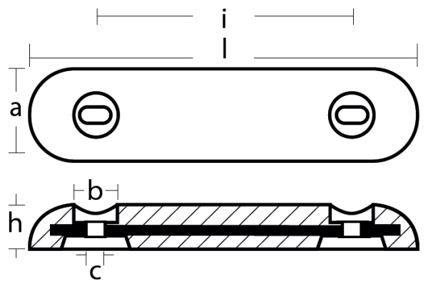 Tecnoseal Ánodo Placa Fairline Kg.1,75