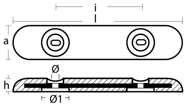 Tecnoseal Ánodo Placa Fairline - Kg 4,04