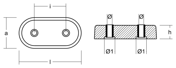Tecnoseal Ánodo Placa Hamilton Serie 292