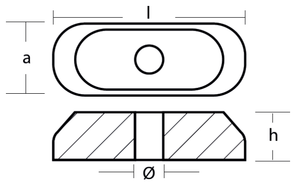 Tecnoseal Ánodo Placa Johnson/Evinrude 5033167