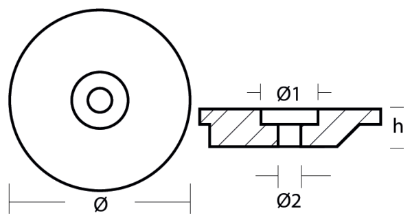 Tecnoseal Ánodo Placa Johnson/Evinrude 5033185