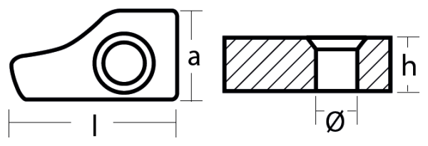 Tecnoseal Ánodo Placa Mariner-Yamaha