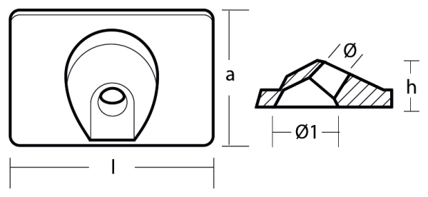 Tecnoseal Ánodo Placa Mercury 6-9,9 Hp