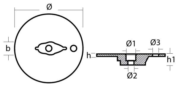 Tecnoseal Ánodo Placa Mercury D.112