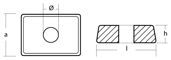 Tecnoseal Ánodo Placa Nissan Tohatsu