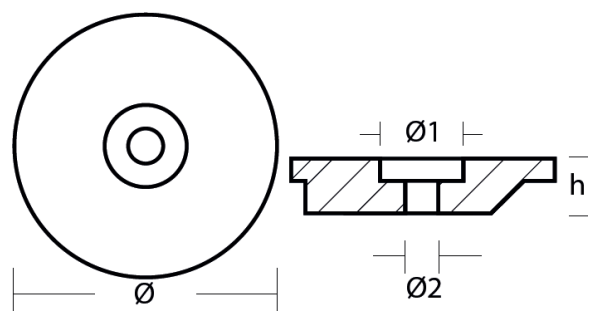 Tecnoseal Ánodo Placa Suzuki 9,9-15 Hp