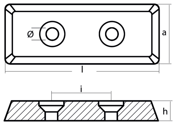 Tecnoseal Ánodo Placa Sz-1