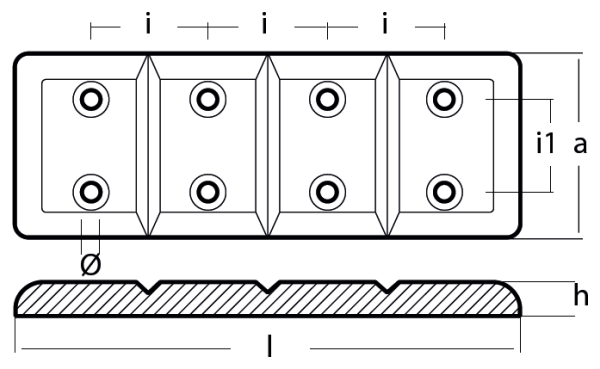 Tecnoseal Ánodo Placa Usa 190X70X13