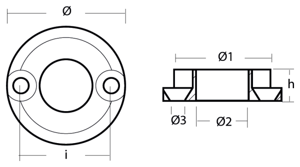 Tecnoseal Ánodo Placa Vetus Hélice Kgf25
