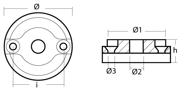 Tecnoseal Ánodo Placa Vetus Hélice Kgf35/55