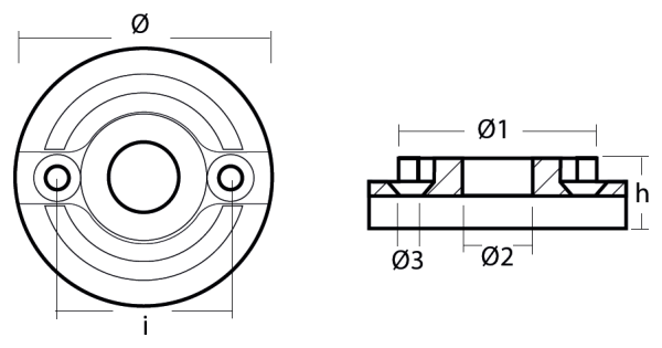 Tecnoseal Ánodo Placa Vetus Hélice Kgf75/95