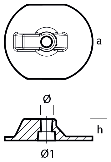 Tecnoseal Ánodo Placa Yanmar 196350-02570