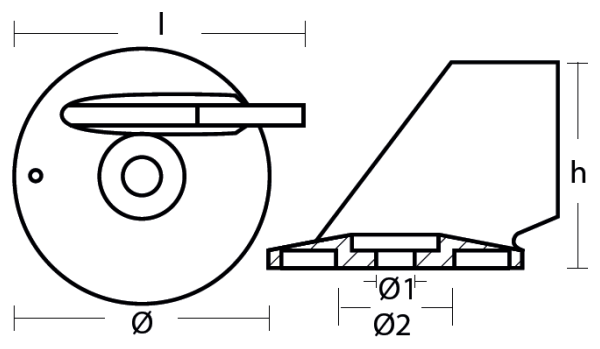 Tecnoseal Ánodo Timón Johnson/Evinrude